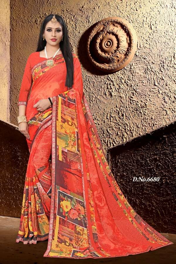 G MAIL VOL-86 BY HAYTEE 6677 TO 6684 SERIES INDIAN TRADITIONAL WEAR COLLECTION BEAUTIFUL STYLISH FANCY COLORFUL PARTY WEAR & OCCASIONAL WEAR DANI PRINTED SAREES AT WHOLESALE PRICE