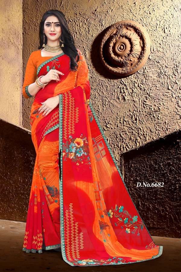 G MAIL VOL-86 BY HAYTEE 6677 TO 6684 SERIES INDIAN TRADITIONAL WEAR COLLECTION BEAUTIFUL STYLISH FANCY COLORFUL PARTY WEAR & OCCASIONAL WEAR DANI PRINTED SAREES AT WHOLESALE PRICE