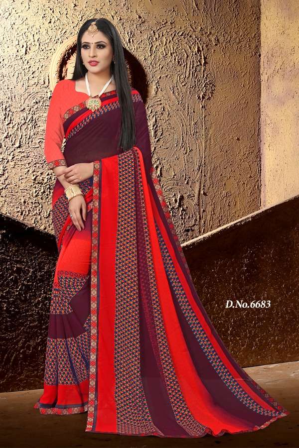 G MAIL VOL-86 BY HAYTEE 6677 TO 6684 SERIES INDIAN TRADITIONAL WEAR COLLECTION BEAUTIFUL STYLISH FANCY COLORFUL PARTY WEAR & OCCASIONAL WEAR DANI PRINTED SAREES AT WHOLESALE PRICE