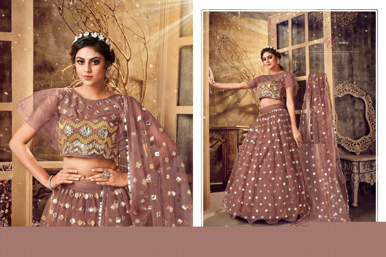 BLOSSOM BY SHEE STAR 1030 TO 1034 SERIES DESIGNER BEAUTIFUL NAVRATRI COLLECTION OCCASIONAL WEAR & PARTY WEAR SOFT NET LEHENGAS AT WHOLESALE PRICE
