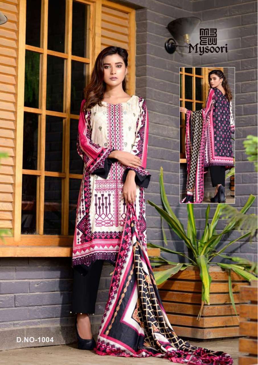 MAIRA HASAN NX BY MYSOORI 1001 TO 1006 SERIES BEAUTIFUL SUITS STYLISH COLORFUL FANCY CASUAL WEAR & ETHNIC WEAR PURE LAWN COTTON PRINTED DRESSES AT WHOLESALE PRICE