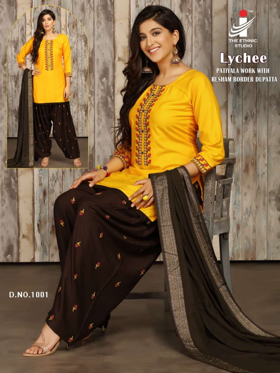 LYCHEE BY THE ETHNIC STUDIO 1001 TO 1008 SERIES BEAUTIFUL SUITS STYLISH COLORFUL FANCY CASUAL WEAR & ETHNIC WEAR RAYON WORK DRESSES AT WHOLESALE PRICE