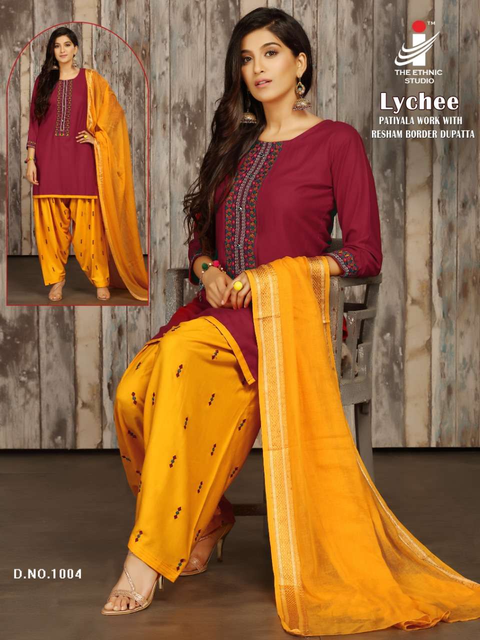 LYCHEE BY THE ETHNIC STUDIO 1001 TO 1008 SERIES BEAUTIFUL SUITS STYLISH COLORFUL FANCY CASUAL WEAR & ETHNIC WEAR RAYON WORK DRESSES AT WHOLESALE PRICE