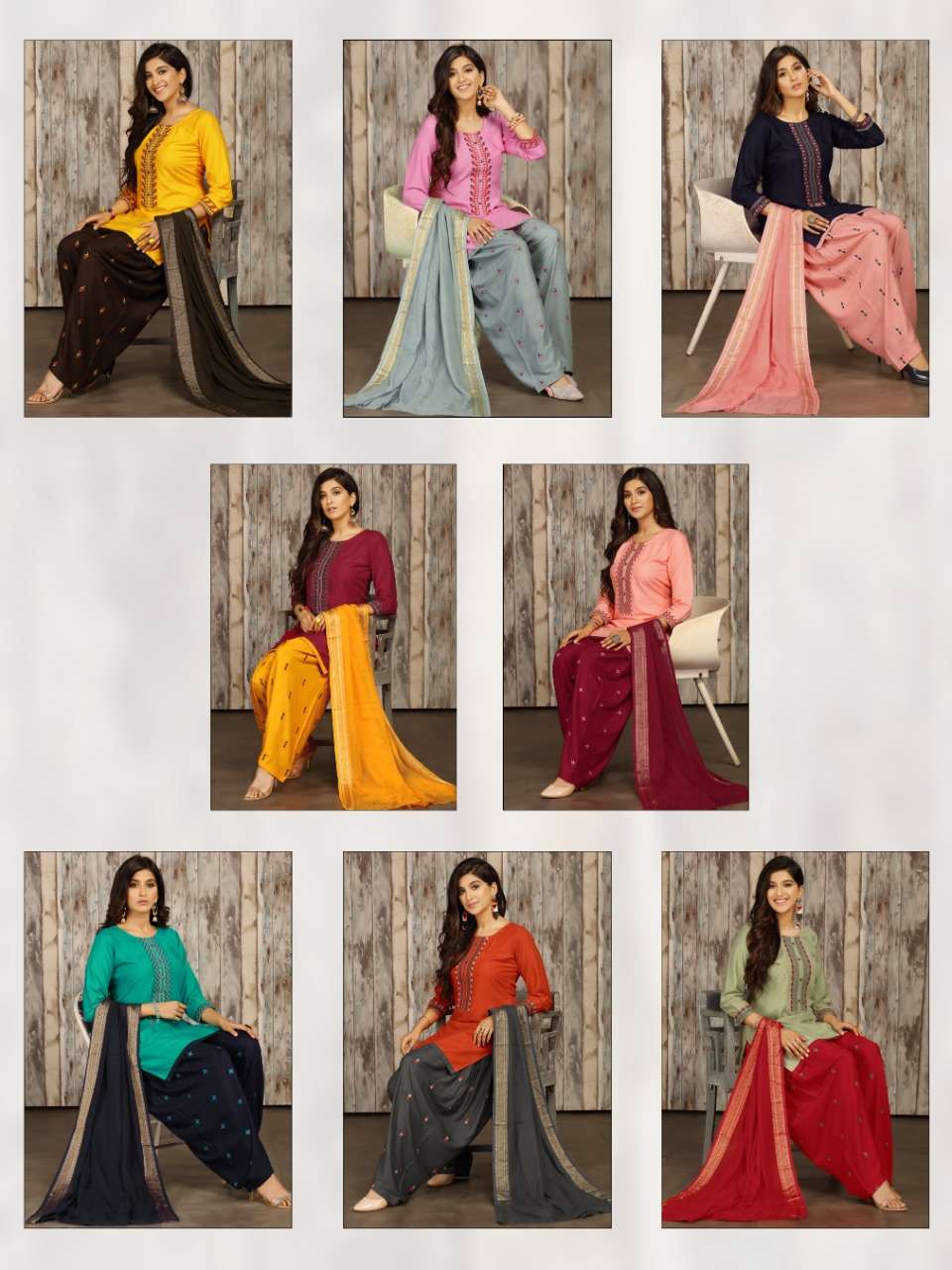 LYCHEE BY THE ETHNIC STUDIO 1001 TO 1008 SERIES BEAUTIFUL SUITS STYLISH COLORFUL FANCY CASUAL WEAR & ETHNIC WEAR RAYON WORK DRESSES AT WHOLESALE PRICE