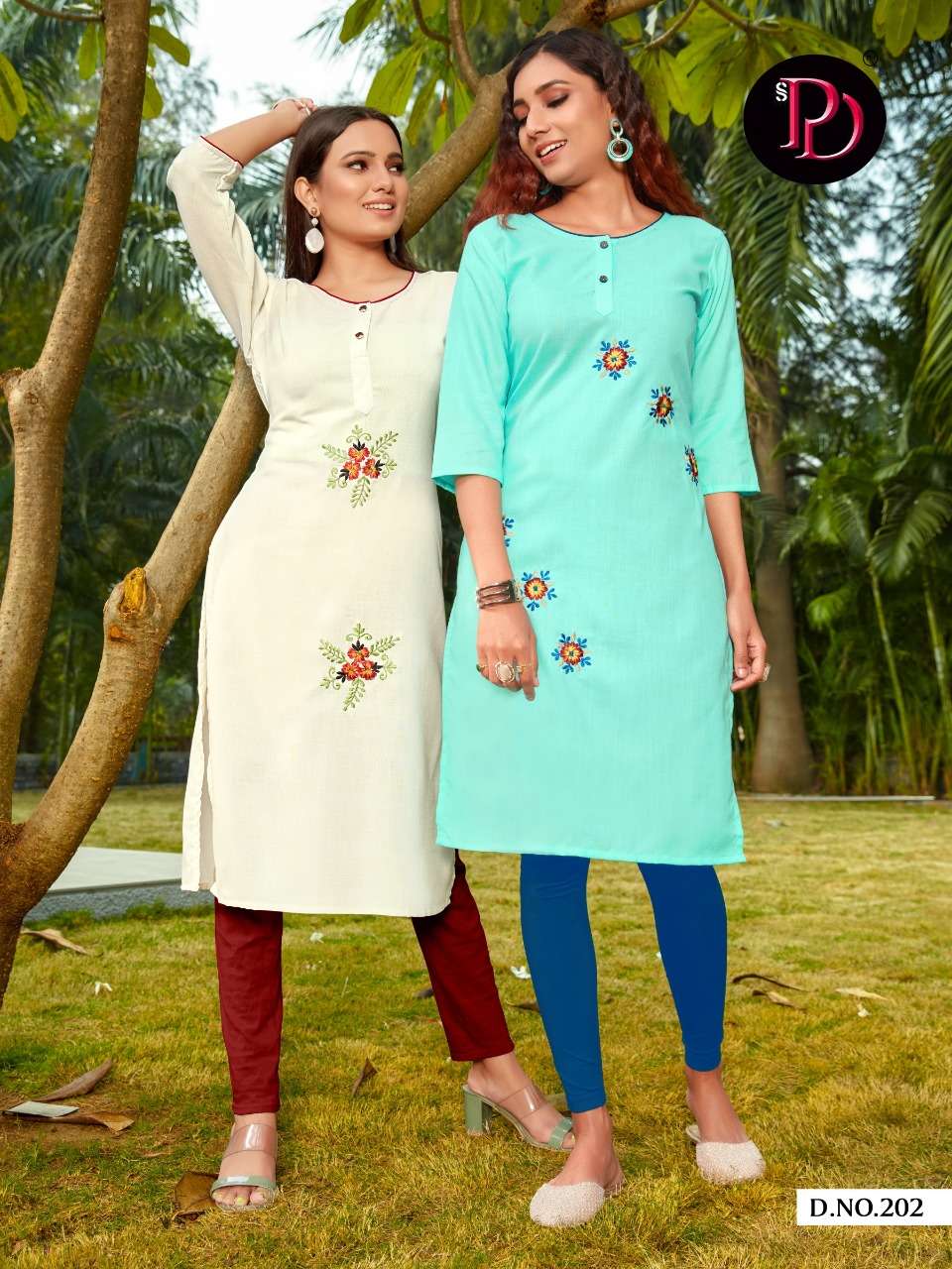 GUNJAN VOL-2 BY POORVI DESIGNER 201 TO 206 SERIES BEAUTIFUL STYLISH FANCY COLORFUL CASUAL WEAR & ETHNIC WEAR & READY TO WEAR SLUB COTTON WITH EMBROIDERED KURTIS AT WHOLESALE PRICE