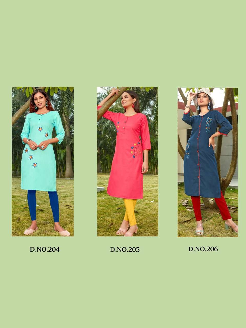 GUNJAN VOL-2 BY POORVI DESIGNER 201 TO 206 SERIES BEAUTIFUL STYLISH FANCY COLORFUL CASUAL WEAR & ETHNIC WEAR & READY TO WEAR SLUB COTTON WITH EMBROIDERED KURTIS AT WHOLESALE PRICE