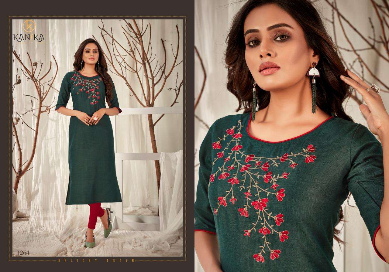 ADITI VOL-8 BY KANIKA 1263 TO 1272 SERIES DESIGNER STYLISH FANCY COLORFUL BEAUTIFUL PARTY WEAR & ETHNIC WEAR COLLECTION RUBY SILK EMBROIDERED KURTIS AT WHOLESALE PRICE