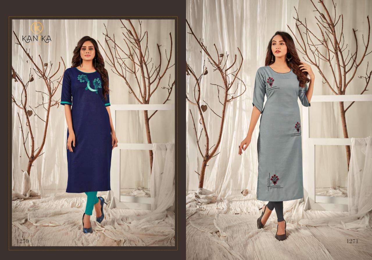 ADITI VOL-8 BY KANIKA 1263 TO 1272 SERIES DESIGNER STYLISH FANCY COLORFUL BEAUTIFUL PARTY WEAR & ETHNIC WEAR COLLECTION RUBY SILK EMBROIDERED KURTIS AT WHOLESALE PRICE