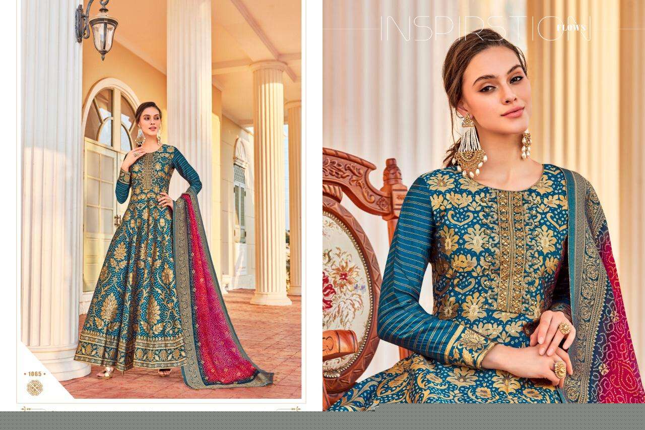 SPARSH BY VIRASAT 1064 TO 1067 SERIES DESIGNER BEAUTIFUL STYLISH FANCY COLORFUL PARTY WEAR & OCCASIONAL WEAR JACQUARD GOWNS WITH DUPATTA AT WHOLESALE PRICE