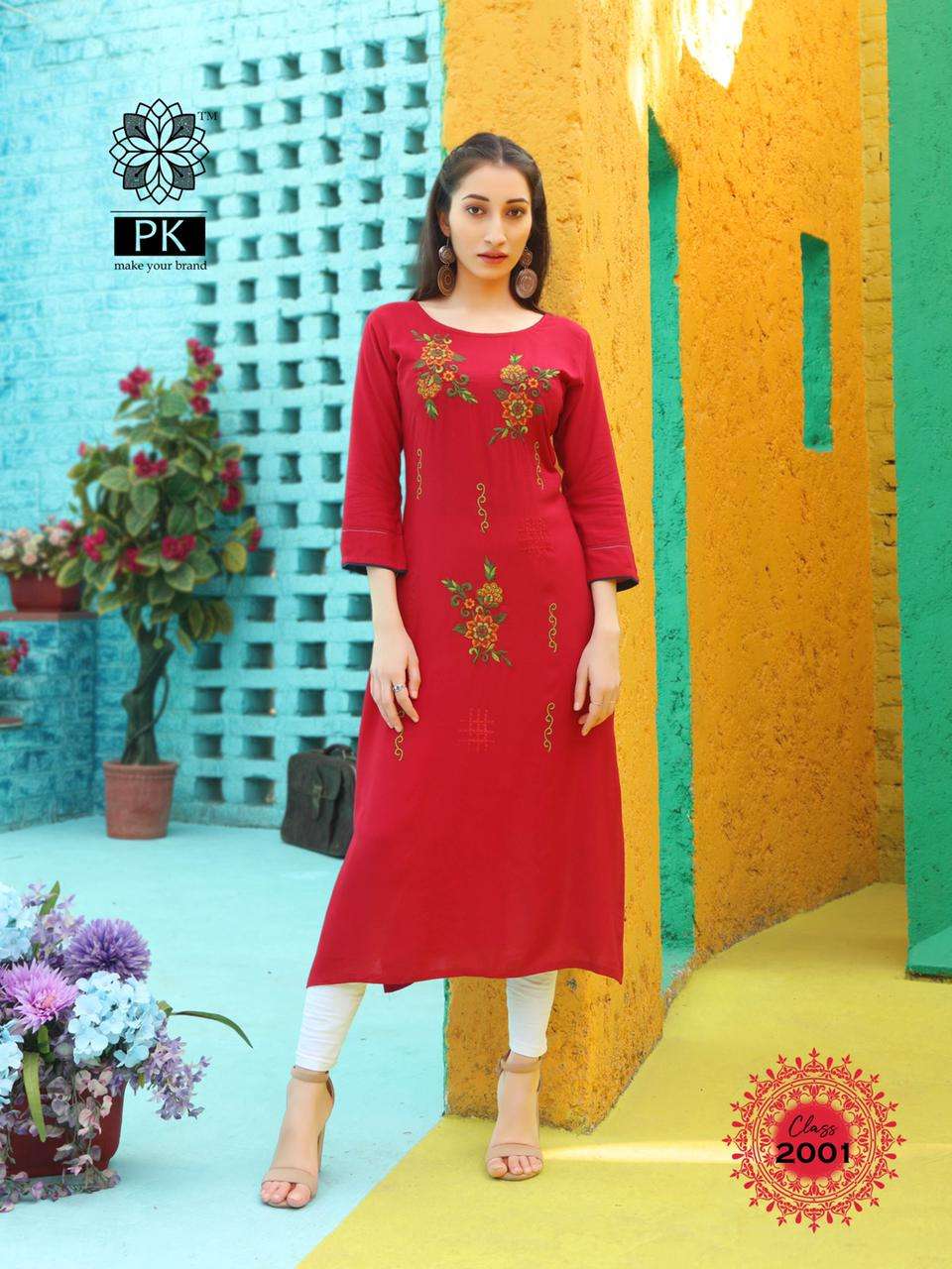 FASHION CLASS VOL-2 BY PK 2001 TO 2012 SERIES BEAUTIFUL COLORFUL STYLISH FANCY PARTY WEAR & ETHNIC WEAR & READY TO WEAR HEAVY RAYON EMBROIDERED KURTIS AT WHOLESALE PRICE