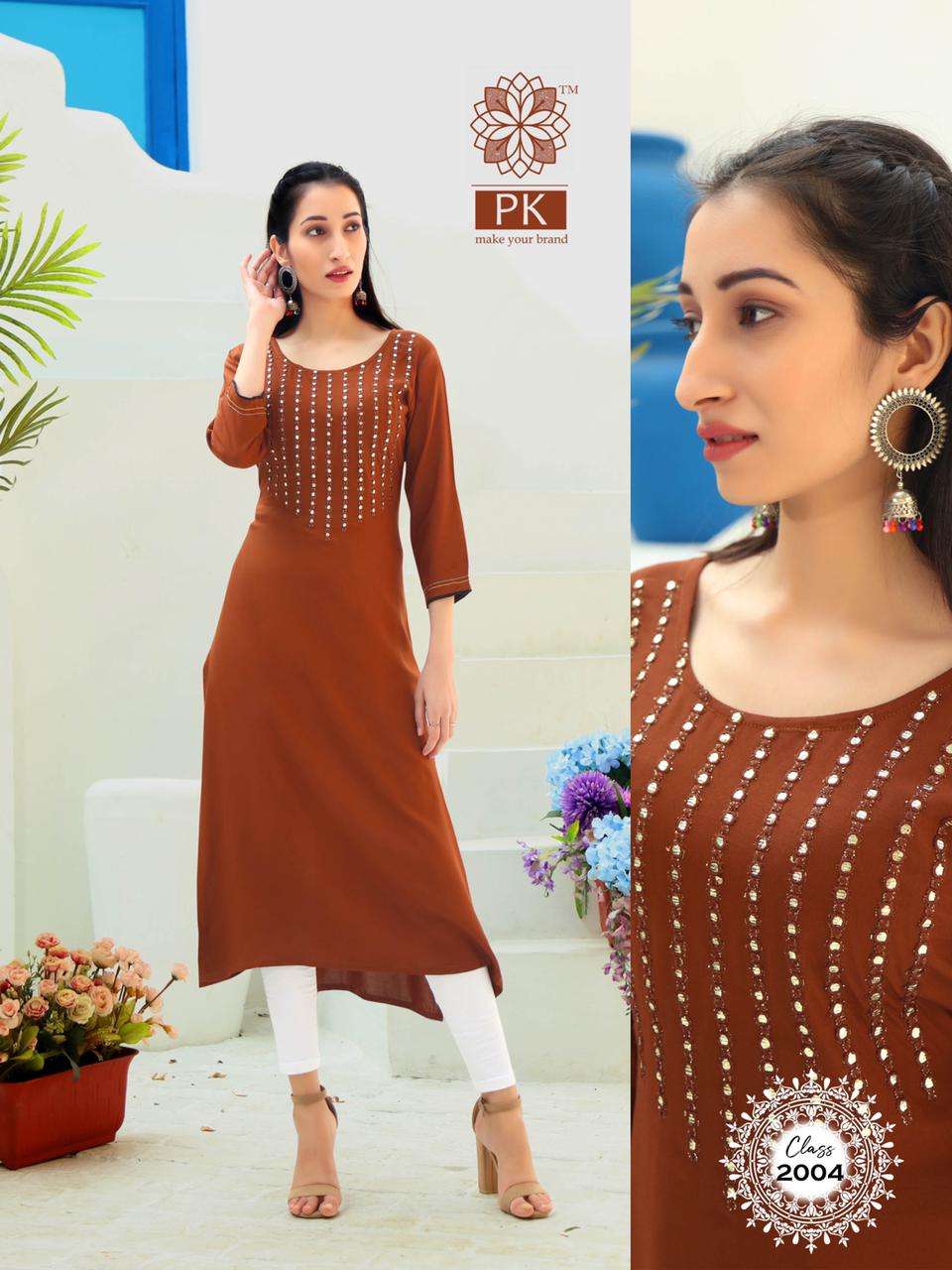 FASHION CLASS VOL-2 BY PK 2001 TO 2012 SERIES BEAUTIFUL COLORFUL STYLISH FANCY PARTY WEAR & ETHNIC WEAR & READY TO WEAR HEAVY RAYON EMBROIDERED KURTIS AT WHOLESALE PRICE