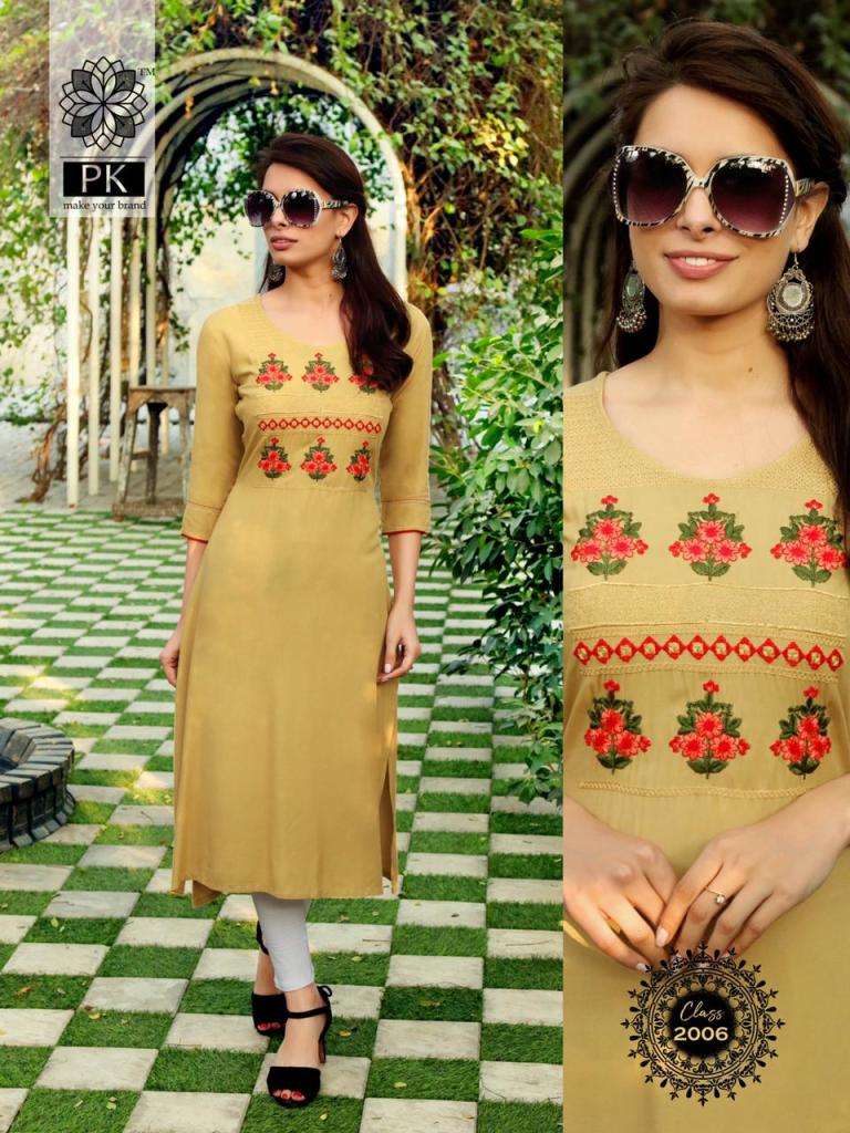 FASHION CLASS VOL-2 BY PK 2001 TO 2012 SERIES BEAUTIFUL COLORFUL STYLISH FANCY PARTY WEAR & ETHNIC WEAR & READY TO WEAR HEAVY RAYON EMBROIDERED KURTIS AT WHOLESALE PRICE