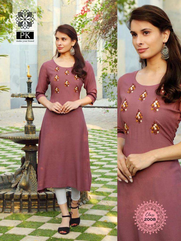 FASHION CLASS VOL-2 BY PK 2001 TO 2012 SERIES BEAUTIFUL COLORFUL STYLISH FANCY PARTY WEAR & ETHNIC WEAR & READY TO WEAR HEAVY RAYON EMBROIDERED KURTIS AT WHOLESALE PRICE