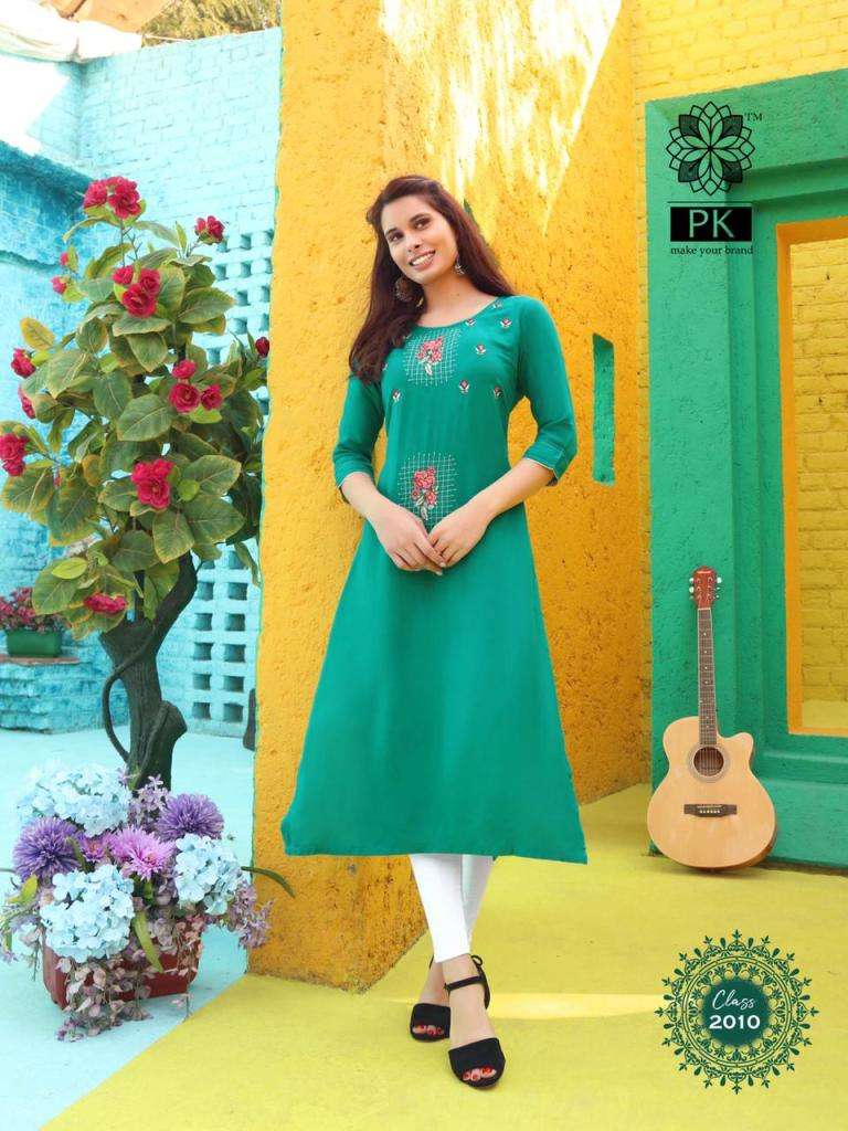 FASHION CLASS VOL-2 BY PK 2001 TO 2012 SERIES BEAUTIFUL COLORFUL STYLISH FANCY PARTY WEAR & ETHNIC WEAR & READY TO WEAR HEAVY RAYON EMBROIDERED KURTIS AT WHOLESALE PRICE