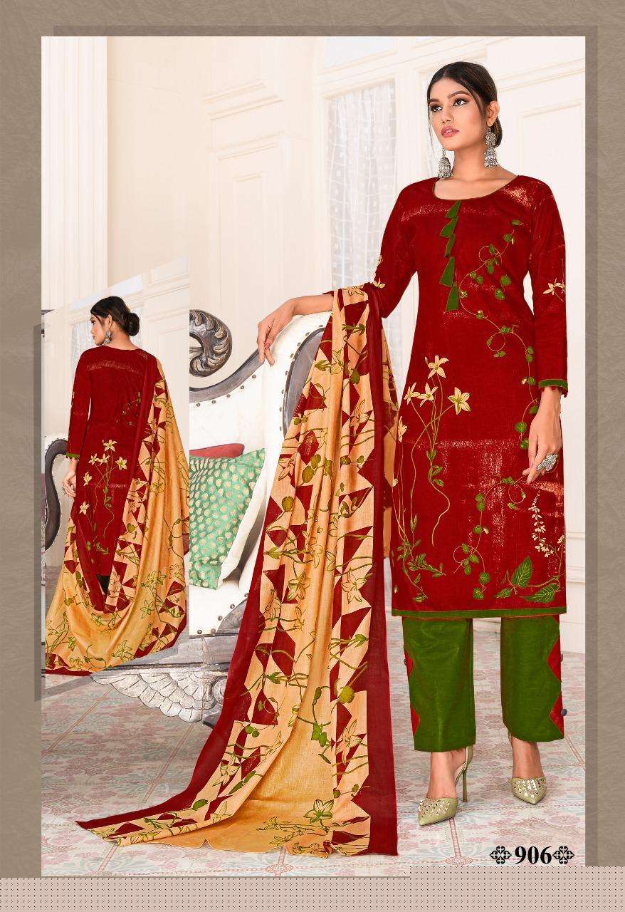 CLASSIC VOL-9 BY COTTON PLUSE 901 TO 912 SERIES BEAUTIFUL WINTER COLLECTION SUITS STYLISH FANCY COLORFUL CASUAL WEAR & ETHNIC WEAR COTTON PRINT DRESSES AT WHOLESALE PRICE
