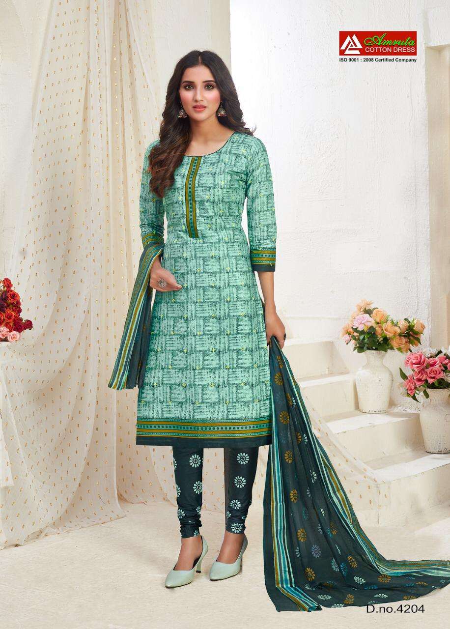 KAJORI VOL-42 BY AMRUTA 4201 TO 4220 SERIES BEAUTIFUL WINTER COLLECTION SUITS STYLISH FANCY COLORFUL CASUAL WEAR & ETHNIC WEAR PURE COTTON PRINT DRESSES AT WHOLESALE PRICE