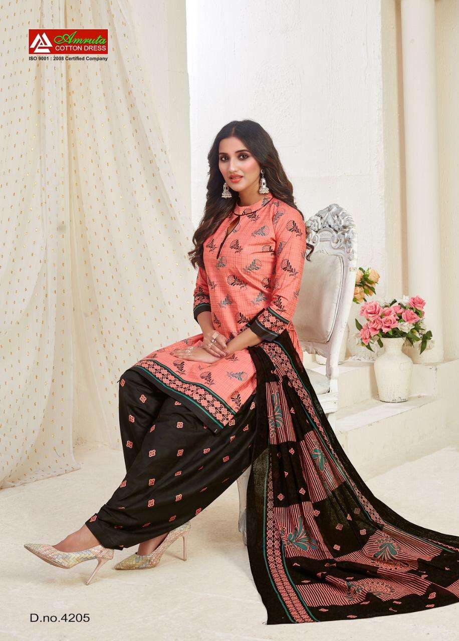 KAJORI VOL-42 BY AMRUTA 4201 TO 4220 SERIES BEAUTIFUL WINTER COLLECTION SUITS STYLISH FANCY COLORFUL CASUAL WEAR & ETHNIC WEAR PURE COTTON PRINT DRESSES AT WHOLESALE PRICE