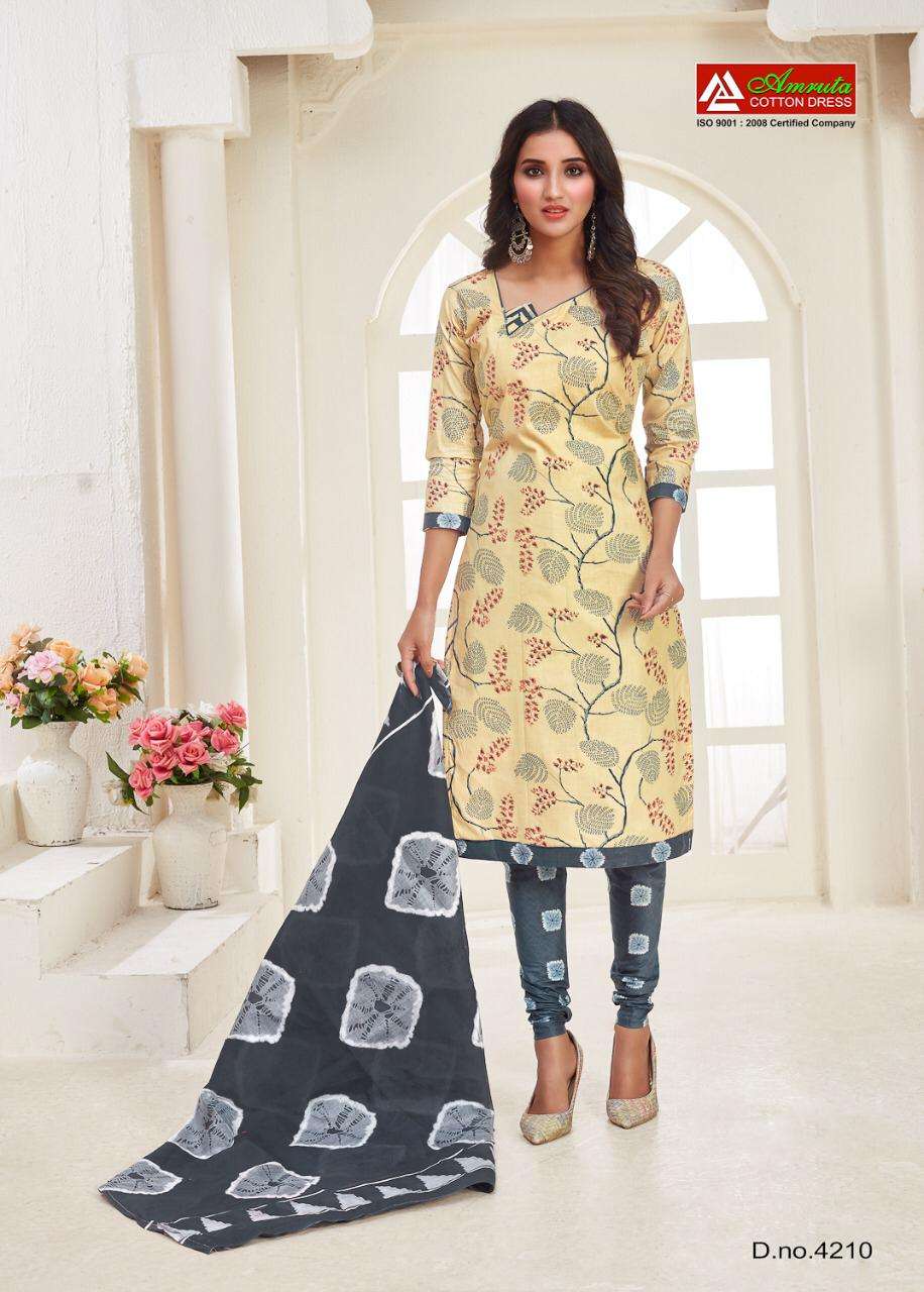 KAJORI VOL-42 BY AMRUTA 4201 TO 4220 SERIES BEAUTIFUL WINTER COLLECTION SUITS STYLISH FANCY COLORFUL CASUAL WEAR & ETHNIC WEAR PURE COTTON PRINT DRESSES AT WHOLESALE PRICE