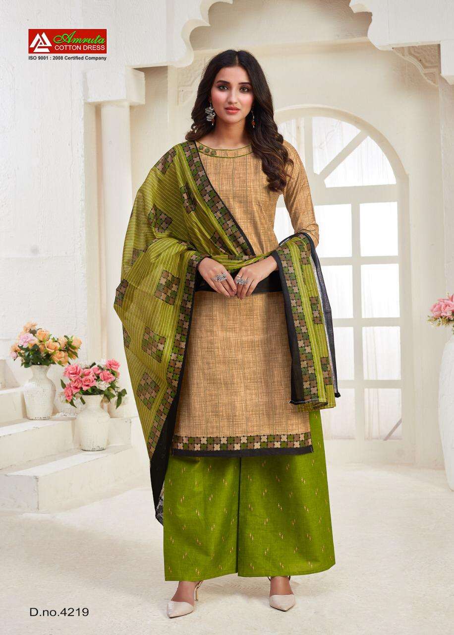 KAJORI VOL-42 BY AMRUTA 4201 TO 4220 SERIES BEAUTIFUL WINTER COLLECTION SUITS STYLISH FANCY COLORFUL CASUAL WEAR & ETHNIC WEAR PURE COTTON PRINT DRESSES AT WHOLESALE PRICE