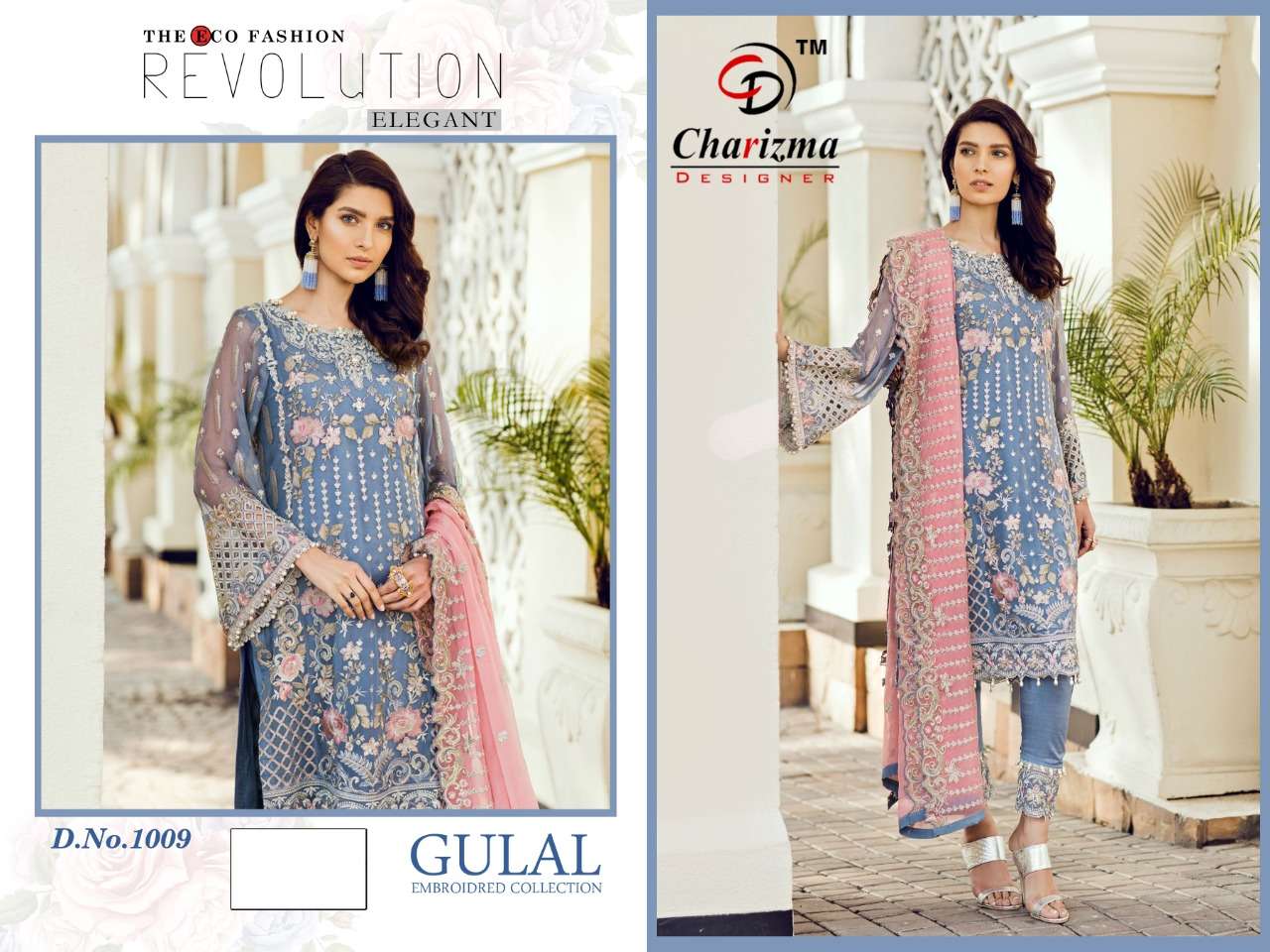 CHARIZMA HIT DESIGN 1009 BY CHARIZMA DESIGNER PAKISTANI SUITS BEAUTIFUL FANCY COLORFUL STYLISH PARTY WEAR & OCCASIONAL WEAR HEAVY NET WITH EMBROIDERY DRESSES AT WHOLESALE PRICE