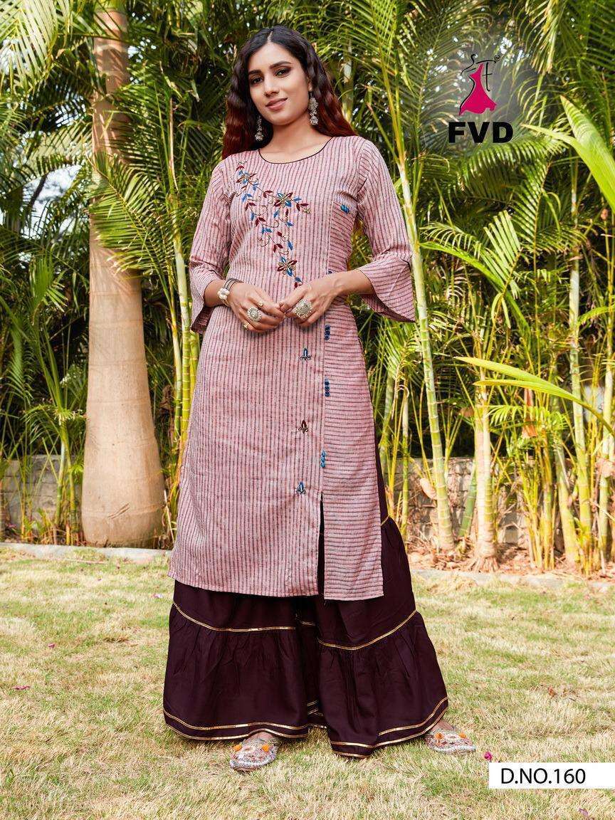 CITY GIRL VOL-2 BY FVD 160 TO 163 SERIES BEAUTIFUL COLORFUL STYLISH FANCY PARTY WEAR & ETHNIC WEAR & READY TO WEAR KHADI COTTON KURTIS WITH BOTTOM AT WHOLESALE PRICE