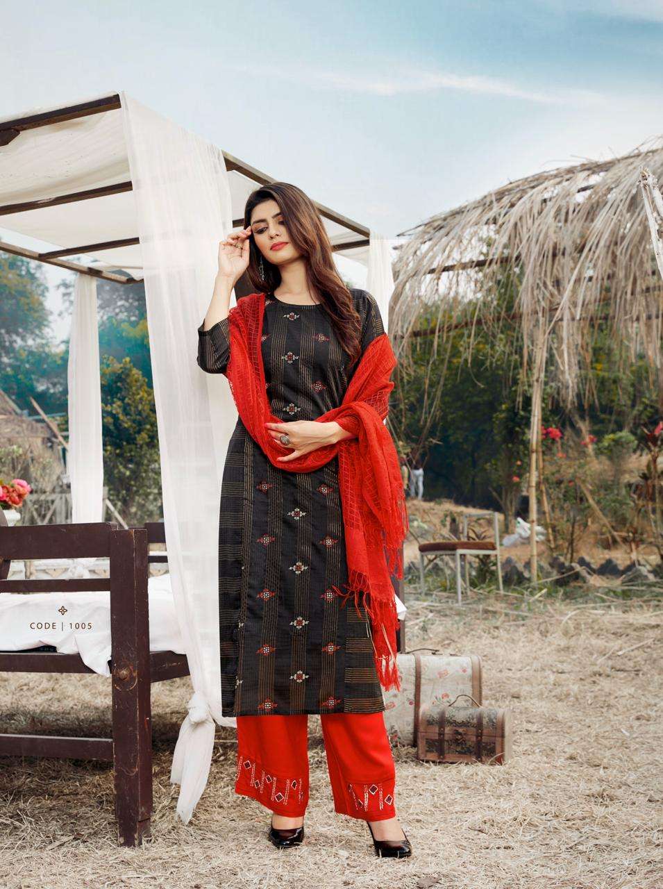 VASANT BY RT 1001 TO 1006 SERIES BEAUTIFUL SUITS COLORFUL STYLISH FANCY CASUAL WEAR & ETHNIC WEAR VISCOSE WEAVING DRESSES AT WHOLESALE PRICE