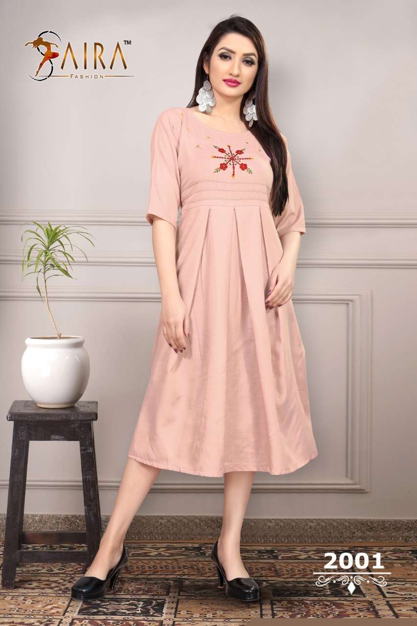 SUNEHRI VOL-2 BY SAIRA FASHION 2001 TO 2006 SERIES BEAUTIFUL COLORFUL STYLISH FANCY PARTY WEAR & ETHNIC WEAR & READY TO WEAR HEAVY RUBY SLUB COTTON KURTIS AT WHOLESALE PRICE