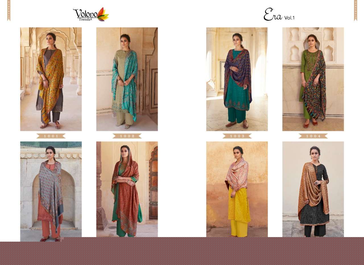 Era Vol-1 By Volono Trendz 1001 To 1008 Series Beautiful Stylish Fancy Colorful Casual Wear & Ethnic Wear Pure Jam Cotton Ptint With Embroidered Dresses At Wholesale Price