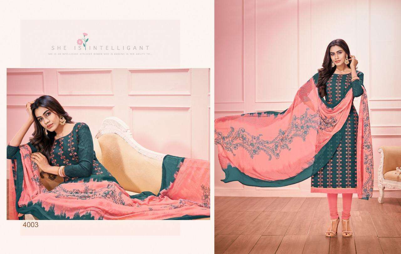 DAAIRY DON VOL-25 BY KAPIL TRENDZ 4001 TO 4014 SERIES BEAUTIFUL SUITS STYLISH FANCY COLORFUL CASUAL WEAR & ETHNIC WEAR LAKDA JACQUARD WORK DRESSES AT WHOLESALE PRICE