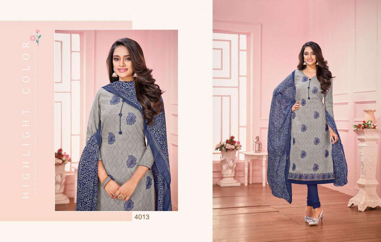 DAAIRY DON VOL-25 BY KAPIL TRENDZ 4001 TO 4014 SERIES BEAUTIFUL SUITS STYLISH FANCY COLORFUL CASUAL WEAR & ETHNIC WEAR LAKDA JACQUARD WORK DRESSES AT WHOLESALE PRICE