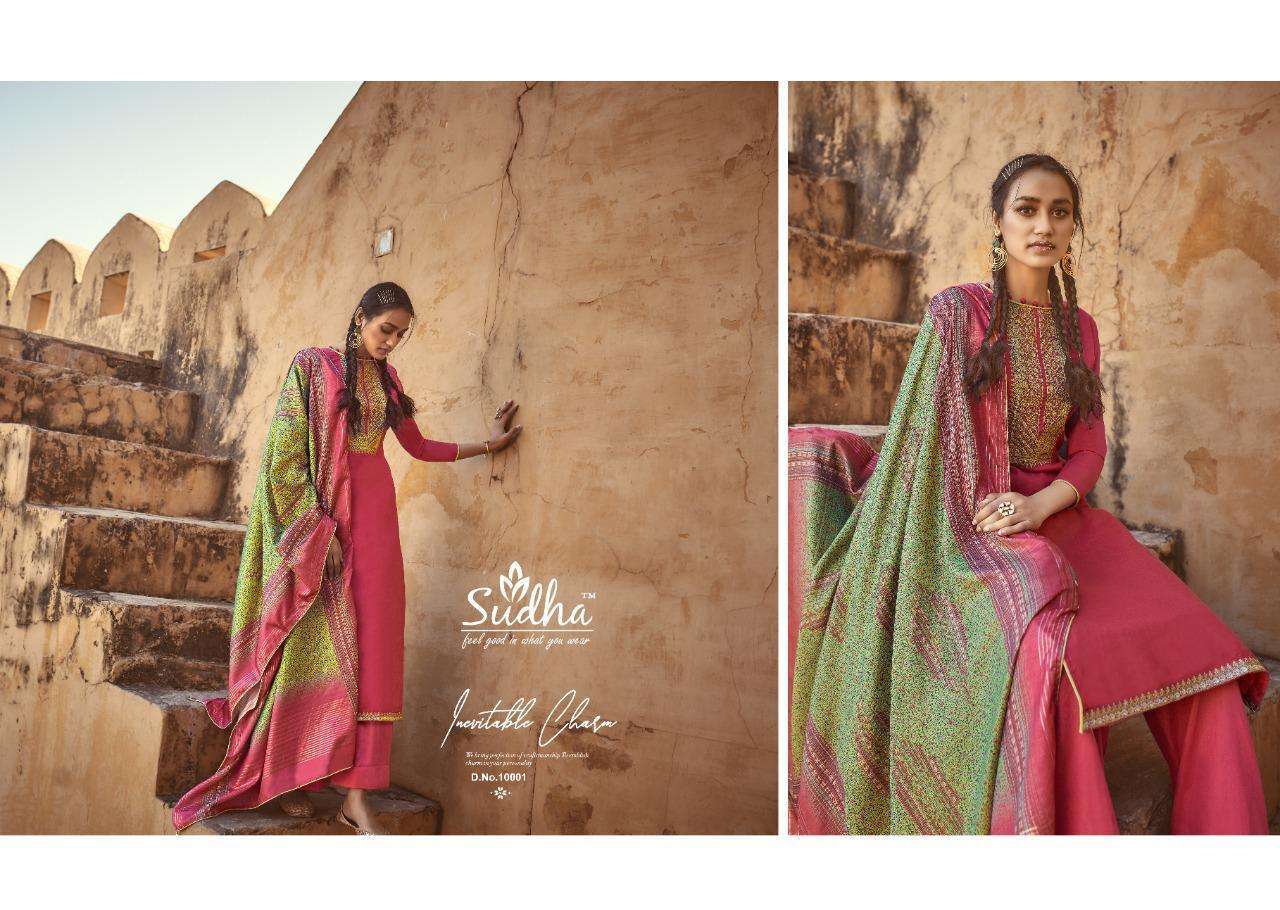 RIWAYAT BY SUDHA 10001 TO 10008 SERIES BEAUTIFUL SUITS STYLISH FANCY COLORFUL CASUAL WEAR & ETHNIC WEAR PURE JAM SILK EMBROIDERY WORK DRESSES AT WHOLESALE PRICE