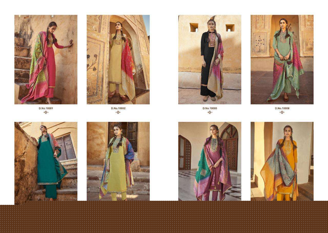 RIWAYAT BY SUDHA 10001 TO 10008 SERIES BEAUTIFUL SUITS STYLISH FANCY COLORFUL CASUAL WEAR & ETHNIC WEAR PURE JAM SILK EMBROIDERY WORK DRESSES AT WHOLESALE PRICE