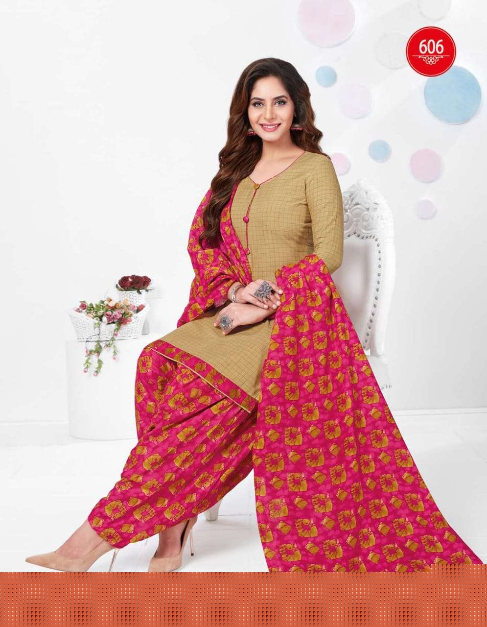 GEET PATIALA VOL-6 BY BAALAR 603 TO 614 SERIES BEAUTIFUL SUITS STYLISH FANCY COLORFUL CASUAL WEAR & ETHNIC WEAR PURE COTTON PRINT DRESSES AT WHOLESALE PRICE