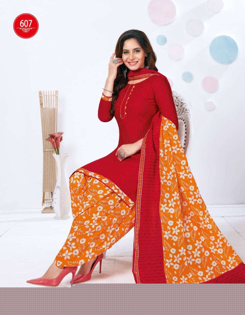 GEET PATIALA VOL-6 BY BAALAR 603 TO 614 SERIES BEAUTIFUL SUITS STYLISH FANCY COLORFUL CASUAL WEAR & ETHNIC WEAR PURE COTTON PRINT DRESSES AT WHOLESALE PRICE