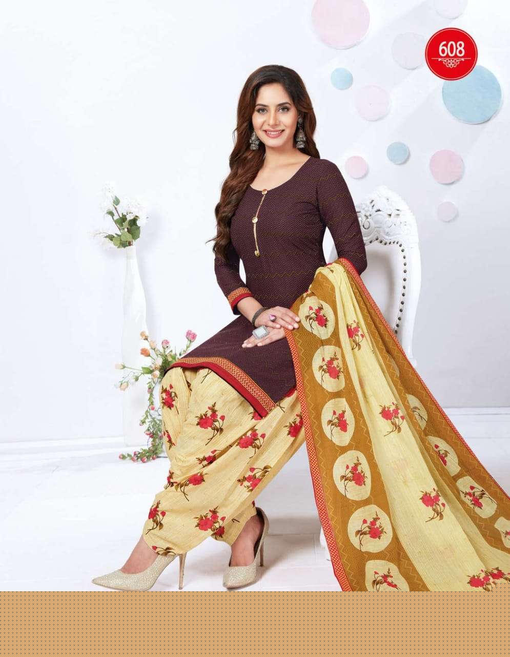 GEET PATIALA VOL-6 BY BAALAR 603 TO 614 SERIES BEAUTIFUL SUITS STYLISH FANCY COLORFUL CASUAL WEAR & ETHNIC WEAR PURE COTTON PRINT DRESSES AT WHOLESALE PRICE