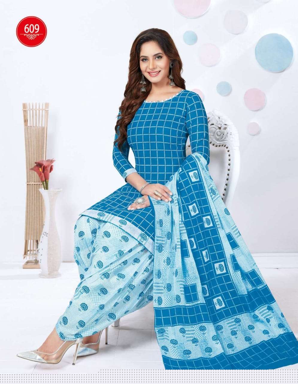 GEET PATIALA VOL-6 BY BAALAR 603 TO 614 SERIES BEAUTIFUL SUITS STYLISH FANCY COLORFUL CASUAL WEAR & ETHNIC WEAR PURE COTTON PRINT DRESSES AT WHOLESALE PRICE