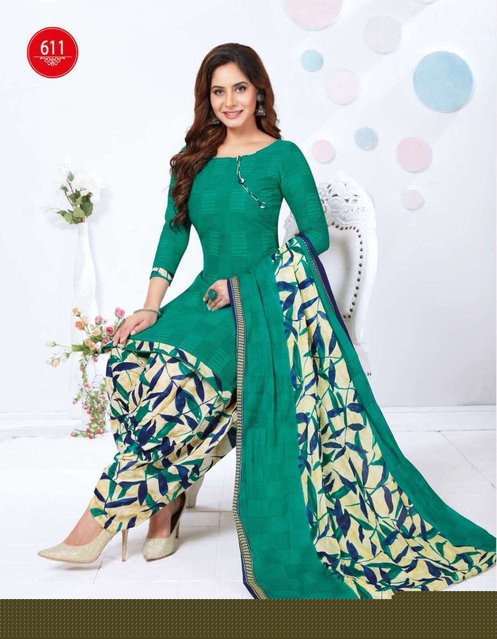 GEET PATIALA VOL-6 BY BAALAR 603 TO 614 SERIES BEAUTIFUL SUITS STYLISH FANCY COLORFUL CASUAL WEAR & ETHNIC WEAR PURE COTTON PRINT DRESSES AT WHOLESALE PRICE