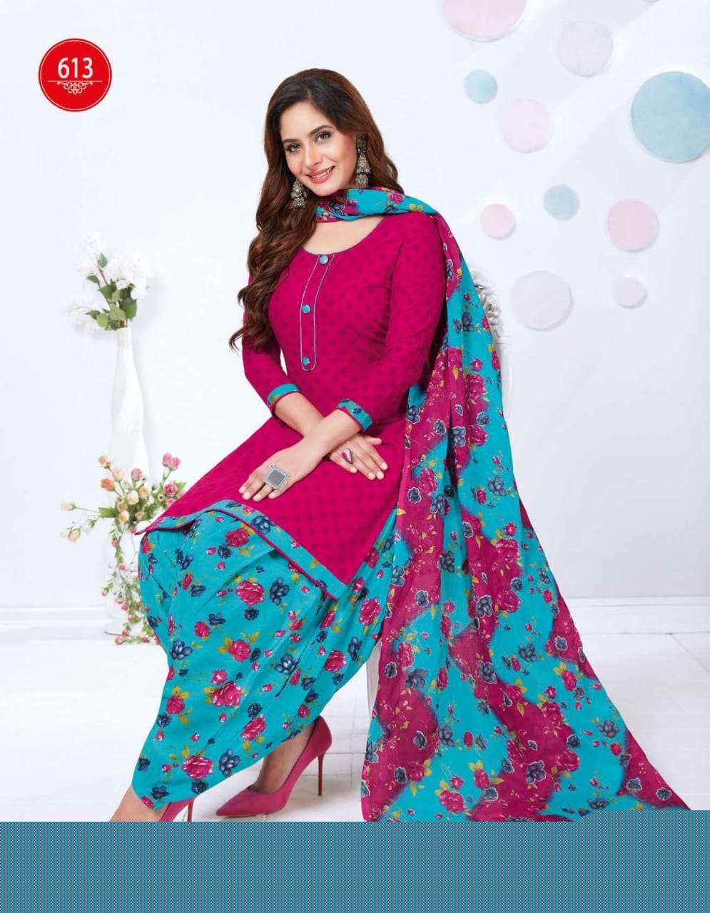 GEET PATIALA VOL-6 BY BAALAR 603 TO 614 SERIES BEAUTIFUL SUITS STYLISH FANCY COLORFUL CASUAL WEAR & ETHNIC WEAR PURE COTTON PRINT DRESSES AT WHOLESALE PRICE