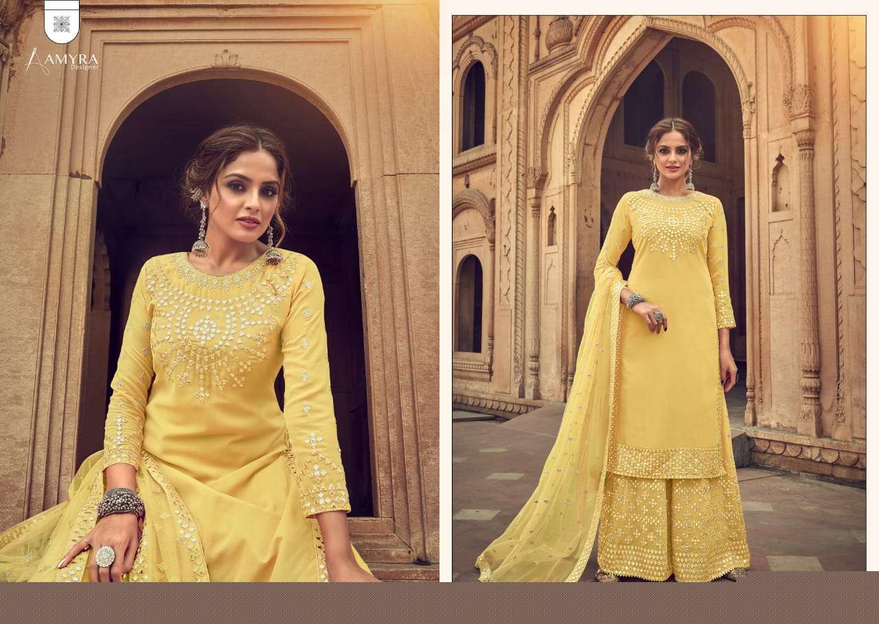 Darpan By Amyra Designer 101 To 104 Series Beautiful Stylish Fancy Colorful Casual Wear & Ethnic Wear & Ready To Wear Heavy Georgette Embroidered Dresses At Wholesale Price