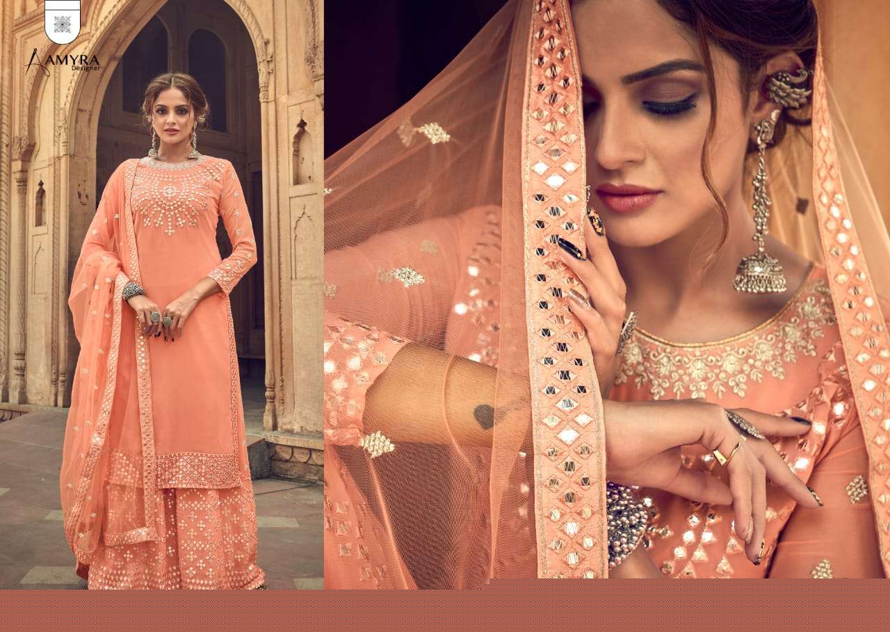 Darpan By Amyra Designer 101 To 104 Series Beautiful Stylish Fancy Colorful Casual Wear & Ethnic Wear & Ready To Wear Heavy Georgette Embroidered Dresses At Wholesale Price