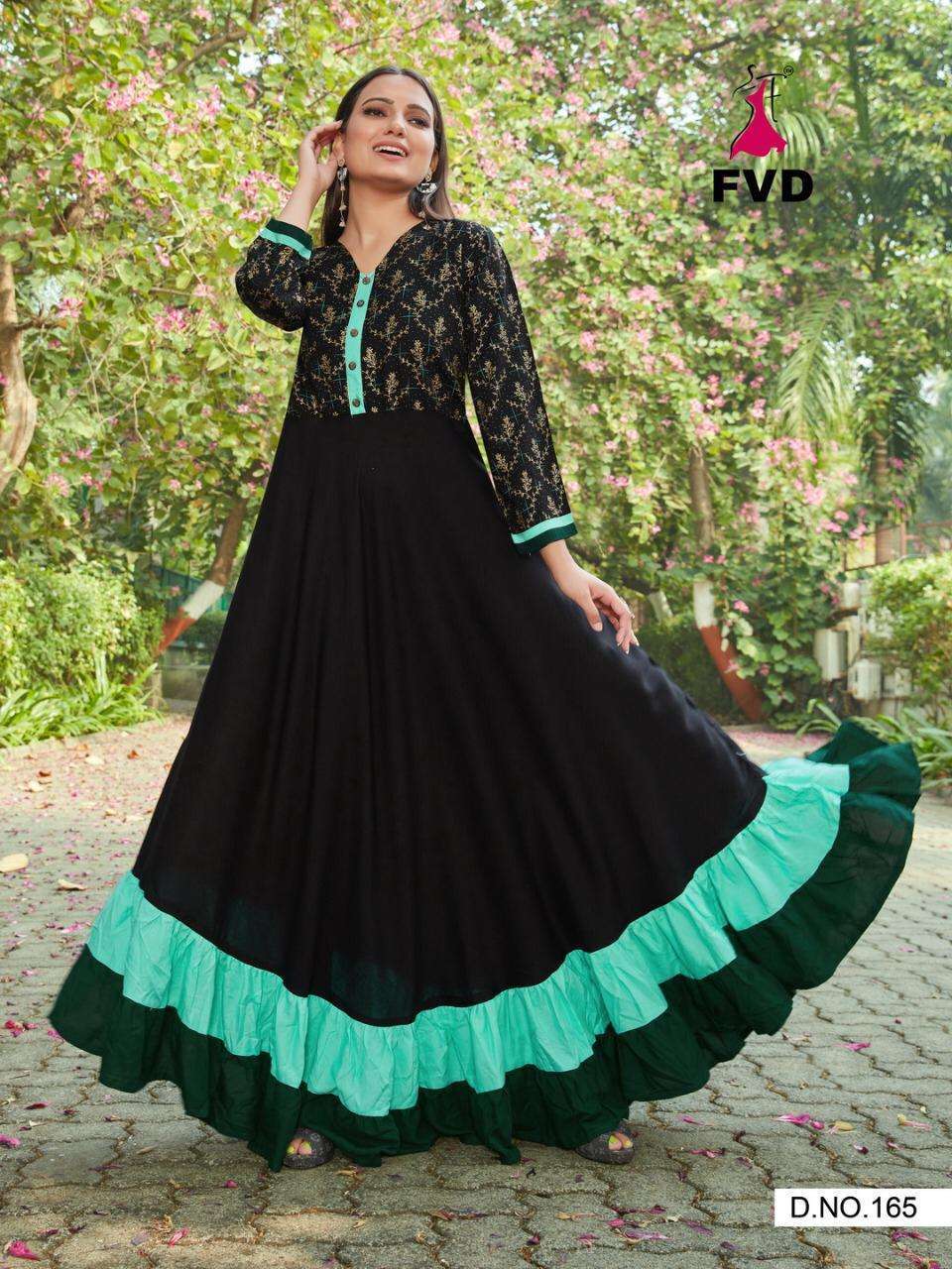 LONDON DREAMS VOL-1 BY FVD 164 TO 171 SERIES DESIGNER BEAUTIFUL STYLISH FANCY COLORFUL PARTY WEAR & OCCASIONAL WEAR RAYON FOIL PRINT GOWNS AT WHOLESALE PRICE