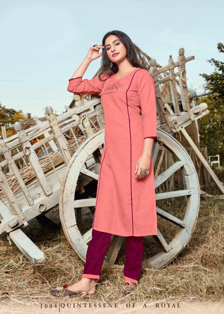 FANTOM BY 12 ANGEL 1001 TO 1006 SERIES BEAUTIFUL STYLISH FANCY COLORFUL CASUAL WEAR & ETHNIC WEAR & READY TO WEAR HEAVY RUBY COTTON KURTIS WITH BOTTOM AT WHOLESALE PRICE