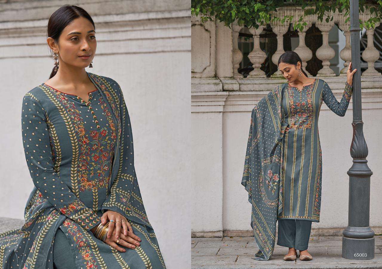 MEHR BY YUVINA EXPORTS 65001 TO 65008 SERIES BEAUTIFUL STYLISH FANCY COLORFUL CASUAL WEAR & ETHNIC WEAR PURE JAM WITH EMBROIDERY WORK DRESSES AT WHOLESALE PRICEv