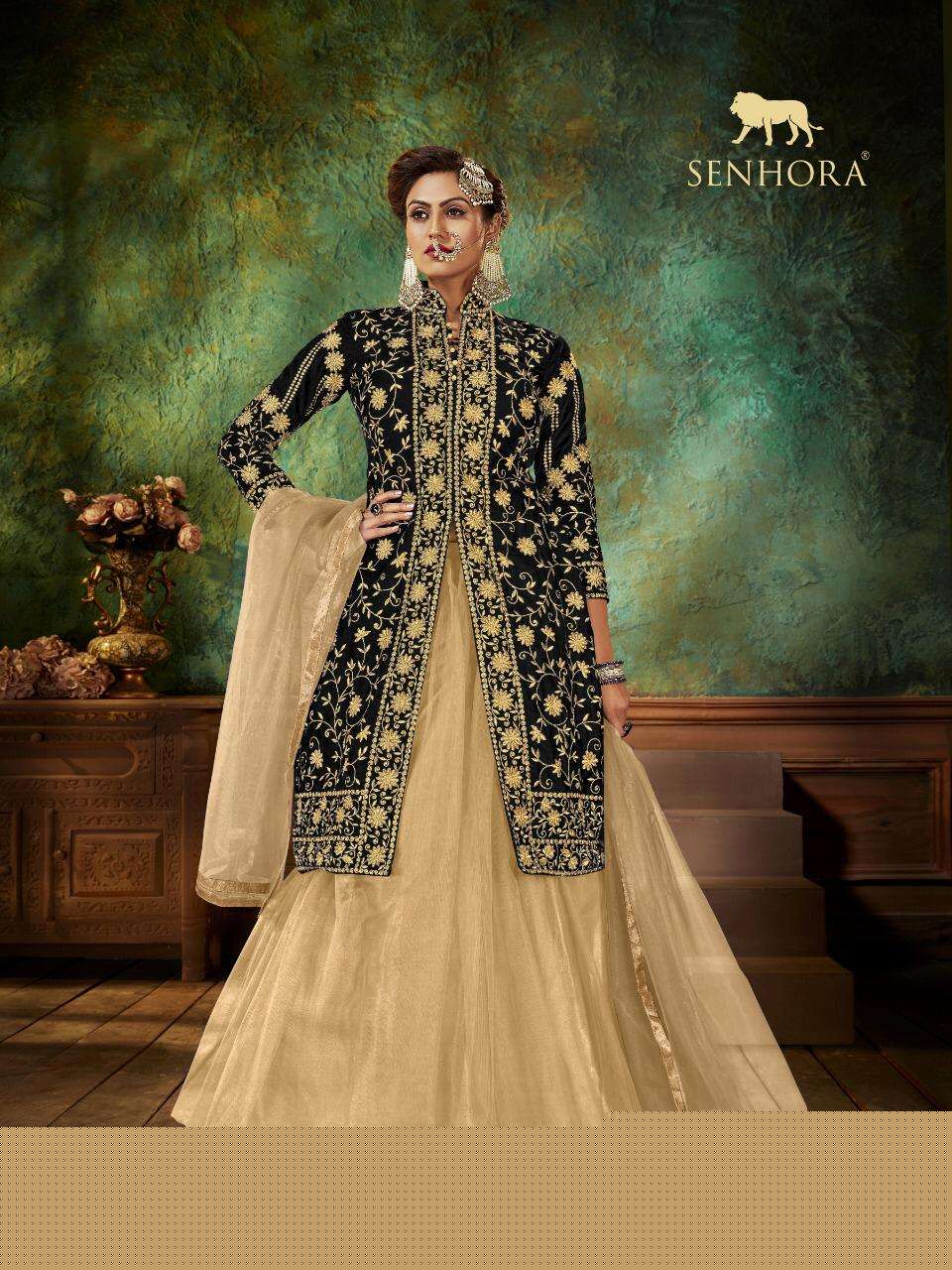 ZARA VOL-19 BY SENHORA DRESSES 19001 TO 19004 SERIES DESIGNER SUITS BEAUTIFUL STYLISH FANCY COLORFUL PARTY WEAR & OCCASIONAL WEAR VELVET EMBROIDERED DRESSES AT WHOLESALE PRICE