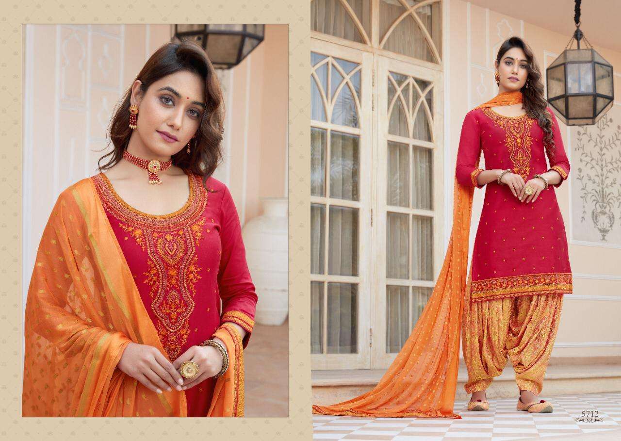 SHANGAR BY PATIYALA HOUSE VOL-19 BY KESSI FABRICS 5711 TO 5718 SERIES BEAUTIFUL COLORFUL STYLISH PRETTY PARTY WEAR CASUAL WEAR OCCASIONAL WEAR JAM SILK WITH EMBROIDERY DRESSES AT WHOLESALE PRICE