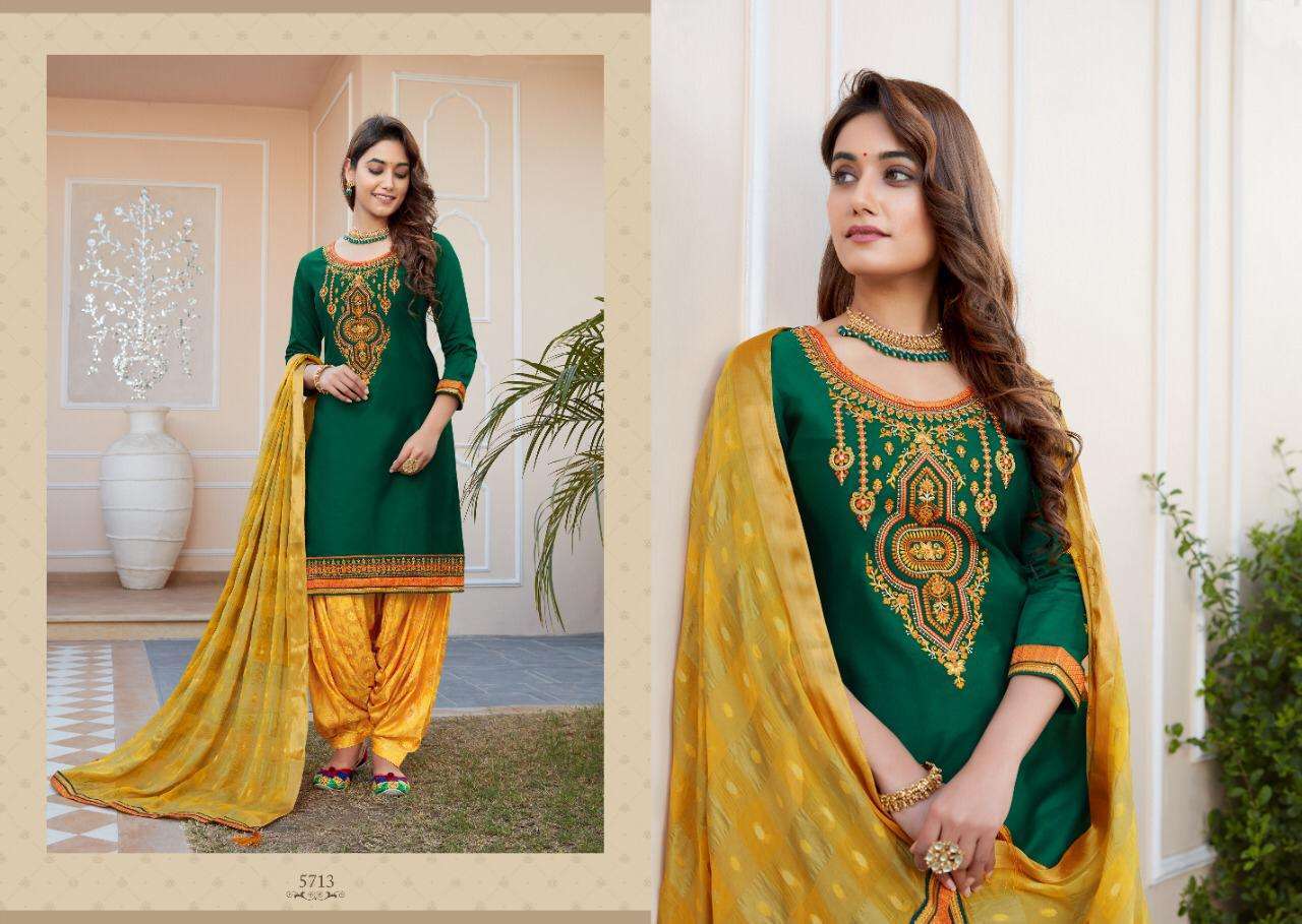 SHANGAR BY PATIYALA HOUSE VOL-19 BY KESSI FABRICS 5711 TO 5718 SERIES BEAUTIFUL COLORFUL STYLISH PRETTY PARTY WEAR CASUAL WEAR OCCASIONAL WEAR JAM SILK WITH EMBROIDERY DRESSES AT WHOLESALE PRICE