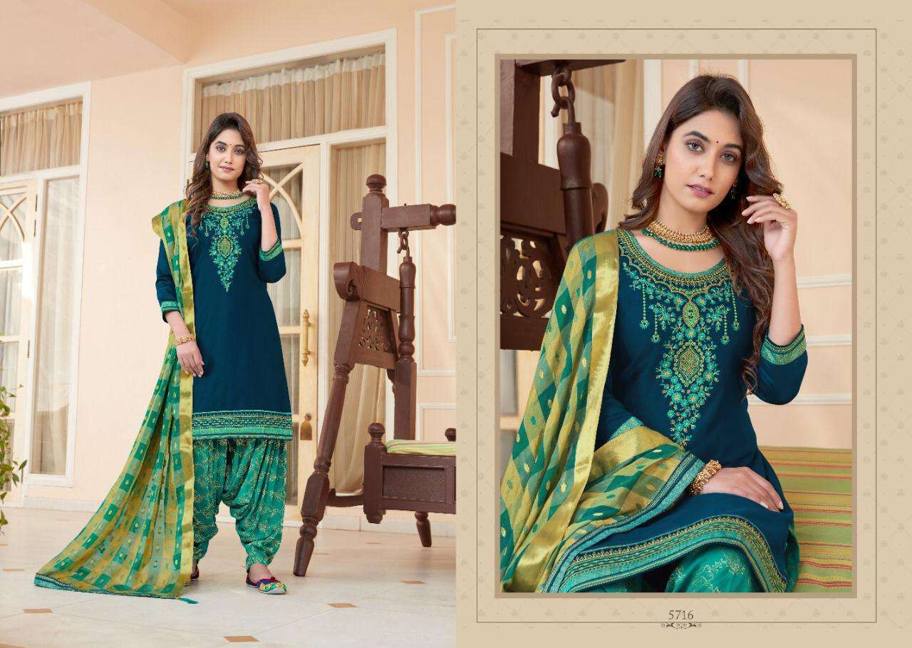 SHANGAR BY PATIYALA HOUSE VOL-19 BY KESSI FABRICS 5711 TO 5718 SERIES BEAUTIFUL COLORFUL STYLISH PRETTY PARTY WEAR CASUAL WEAR OCCASIONAL WEAR JAM SILK WITH EMBROIDERY DRESSES AT WHOLESALE PRICE