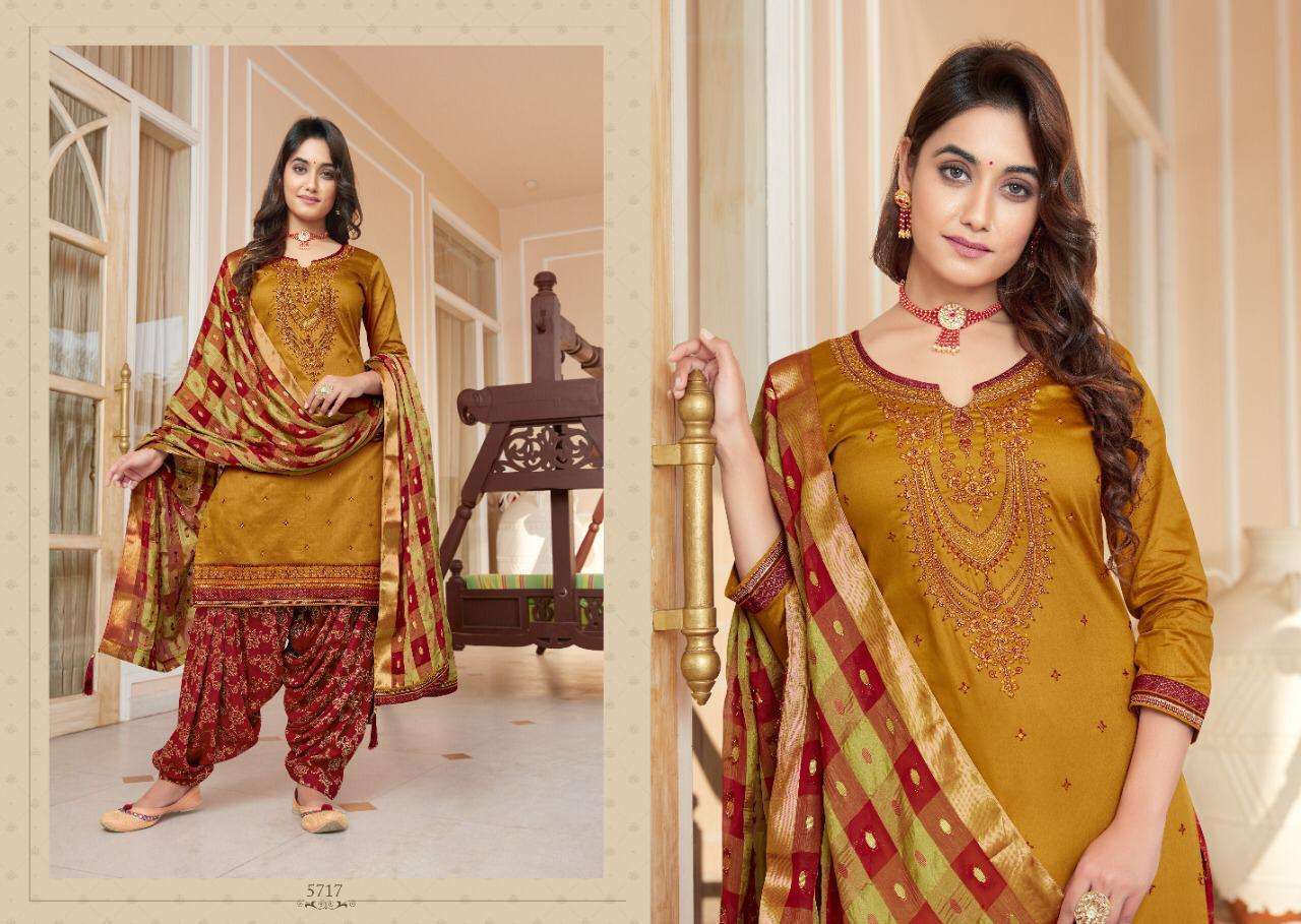 SHANGAR BY PATIYALA HOUSE VOL-19 BY KESSI FABRICS 5711 TO 5718 SERIES BEAUTIFUL COLORFUL STYLISH PRETTY PARTY WEAR CASUAL WEAR OCCASIONAL WEAR JAM SILK WITH EMBROIDERY DRESSES AT WHOLESALE PRICE