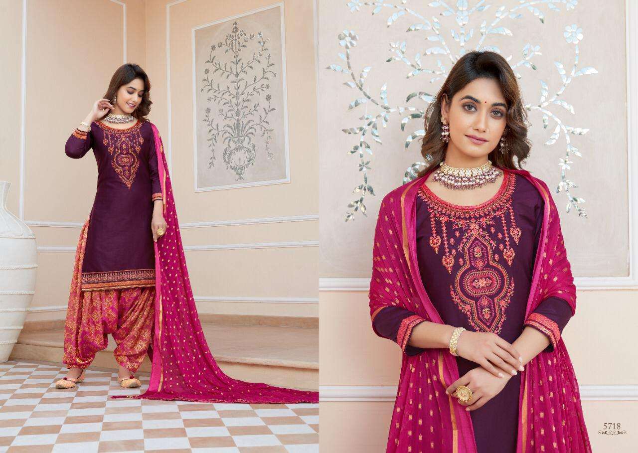 SHANGAR BY PATIYALA HOUSE VOL-19 BY KESSI FABRICS 5711 TO 5718 SERIES BEAUTIFUL COLORFUL STYLISH PRETTY PARTY WEAR CASUAL WEAR OCCASIONAL WEAR JAM SILK WITH EMBROIDERY DRESSES AT WHOLESALE PRICE