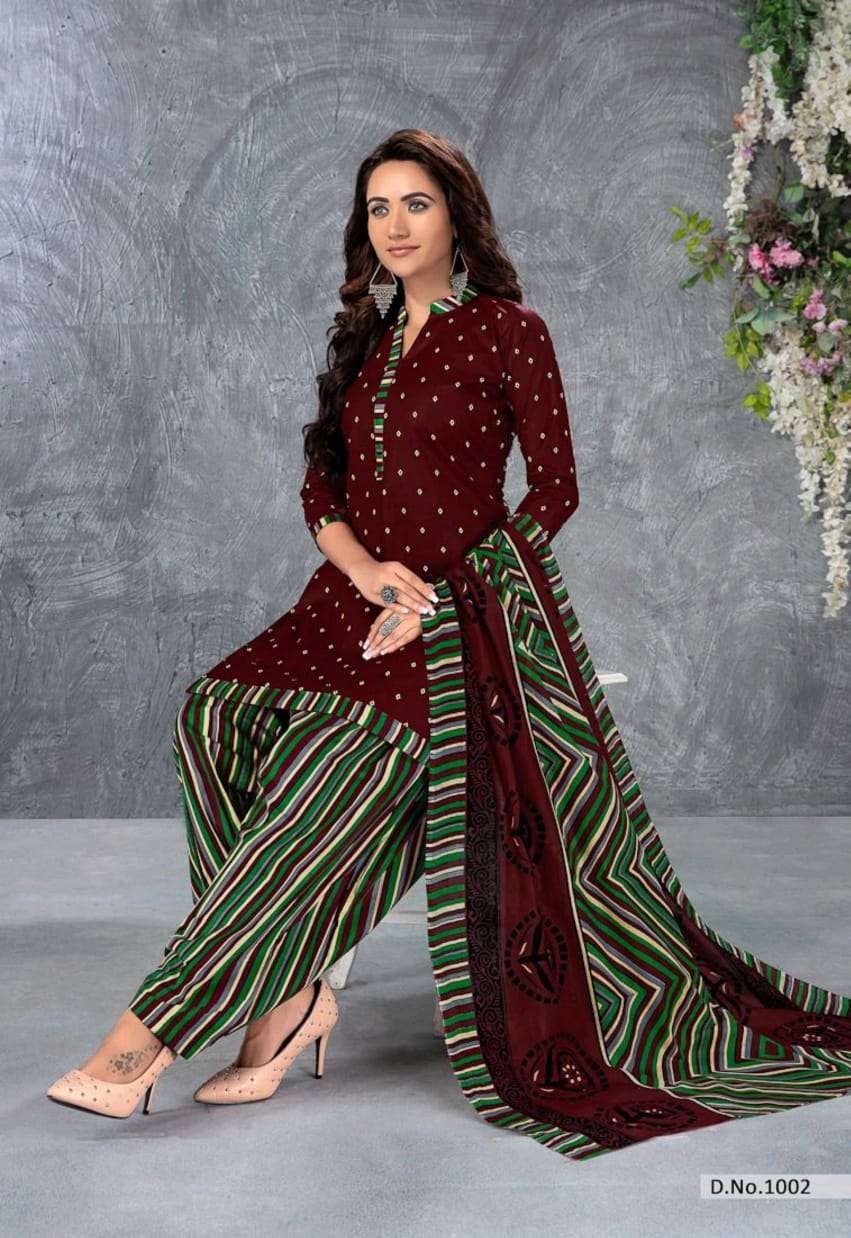 SANSKRUTI BY SHREE MEENAXI COTTON 1001 TO 1010 SERIES BEAUTIFUL SUITS STYLISH COLORFUL FANCY CASUAL WEAR & ETHNIC WEAR COTTON PRINTED DRESSES AT WHOLESALE PRICE
